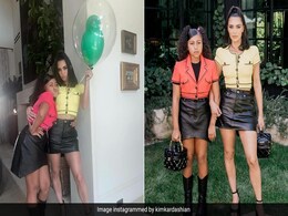 Kim Kardashian And Her Daughter North West Were Twinning In Vintage Chanel Skirt Suits Kim Kardashian And Her Daughter North West Were Twinning In Vintage Chanel Skirt Suits