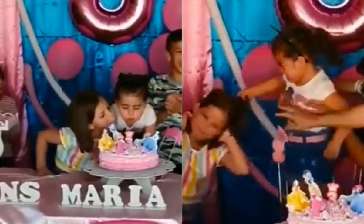 बड़े प्रेम से जन्मदिन मना रही थी छोटी बच्ची तभी दोस्त ने मोमबत्ती बूझा दी, फिर उसके बाद जमकर हुई लड़ाई