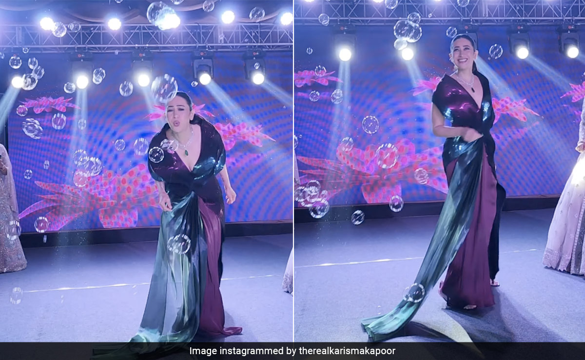 Karisma Kapoor Was The Ultimate Style Diva In This Metallic Amit Aggarwal Gown For FICCI FLO