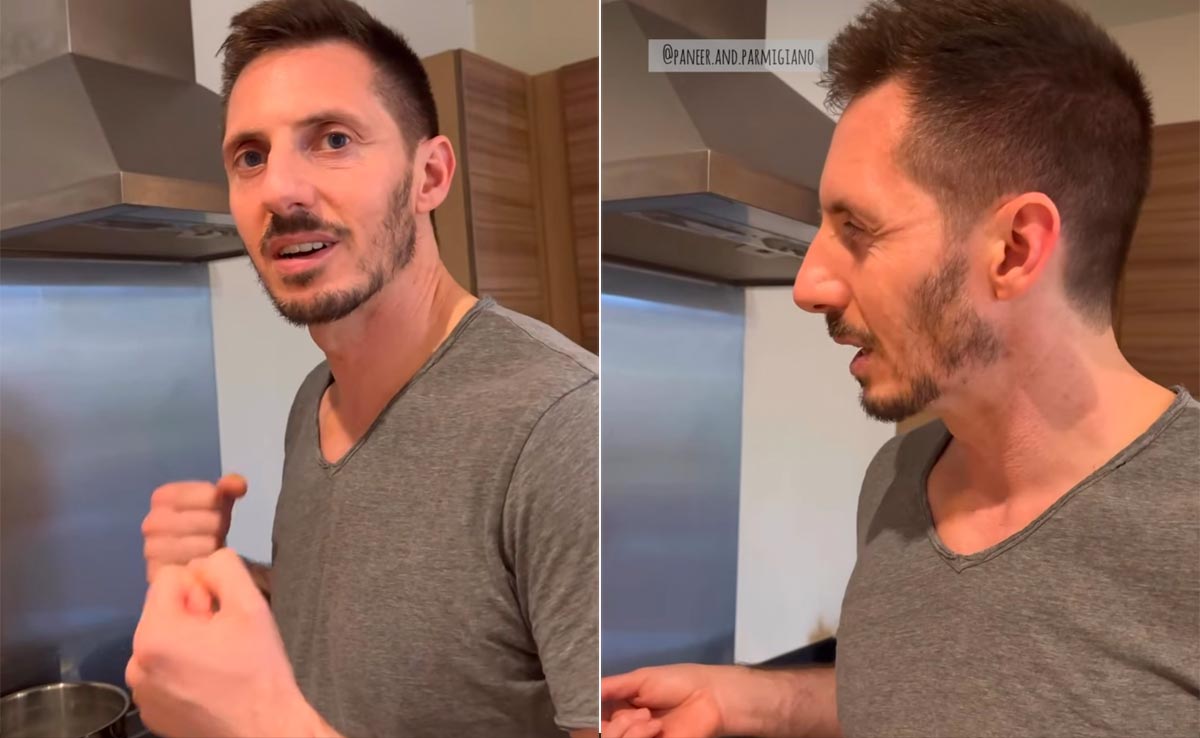 Italian Husband Tries Indian Wife's Masala Pasta, Watch His Reaction