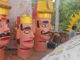 अजमेर दशहरा उत्सव के लिए 65 फ़ीट का रावण तैयार, फ़तेहपुर सीकरी के मुस्लिम परिवार ने बनाया