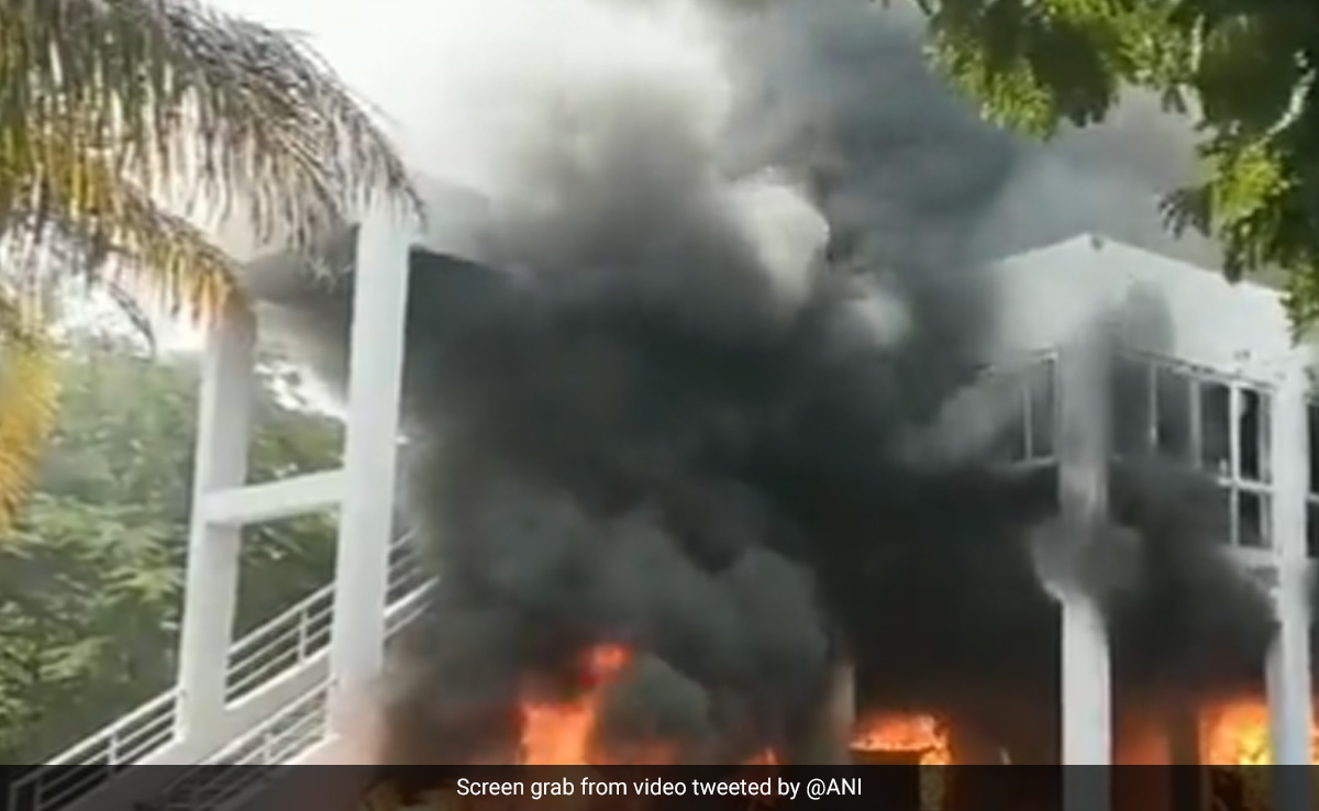 Watch: NCP MLA Prakash Solanke's Maharashtra Home Set On Fire By Maratha Quota Protesters