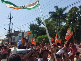 MP Election 2023 : कांग्रेस प्रत्याशी की नामांकन रैली में क्यों लहराए गए BJP के झंडे?