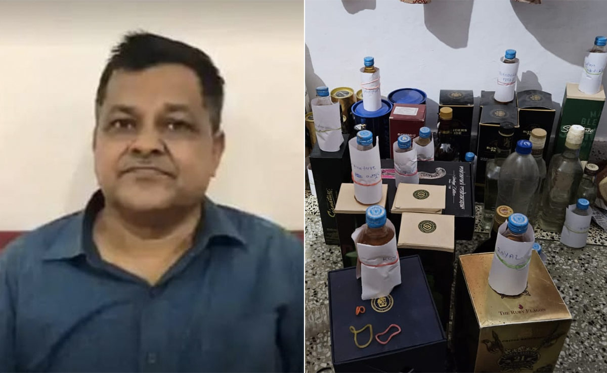 रिश्वत के पैसे से महंगी शराब पीता था डूंगरपुर का घूसखोर इंजीनियर, गिरफ्तारी के बाद पुलिस ने घर से जब्त की 4 लाख की शराब