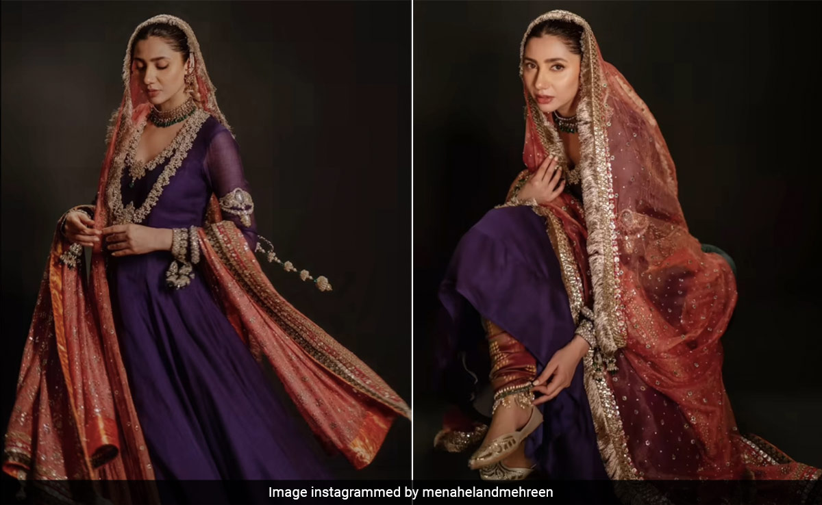 Mahira Khan's Purple <i>Anarkali</i> Suit For <i>Mehendi</i> Ceremony Channelled Regal Tradition