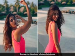 In A Neon Pink Swimsuit, Pooja Hegde Is Taking Barbiecore Fashion To The Beaches Of Maldives In A Neon Pink Swimsuit, Pooja Hegde Is Taking Barbiecore Fashion To The Beaches Of Maldives