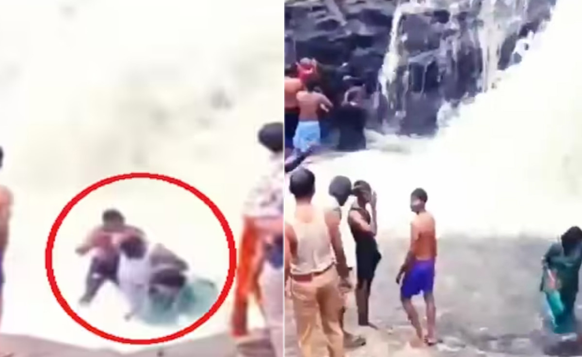 झरने में मस्ती कर रही थी भीड़, 5 सेकंड में मचा मौत का तांडव, मच गई चीख पुकार
