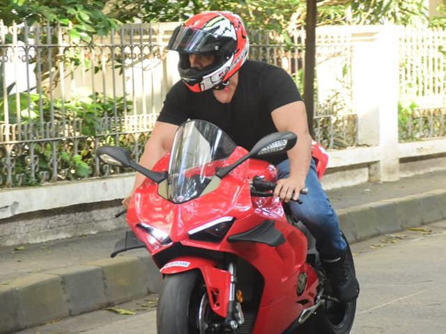 John Abraham Spotted Riding His New Bike In Mumbai