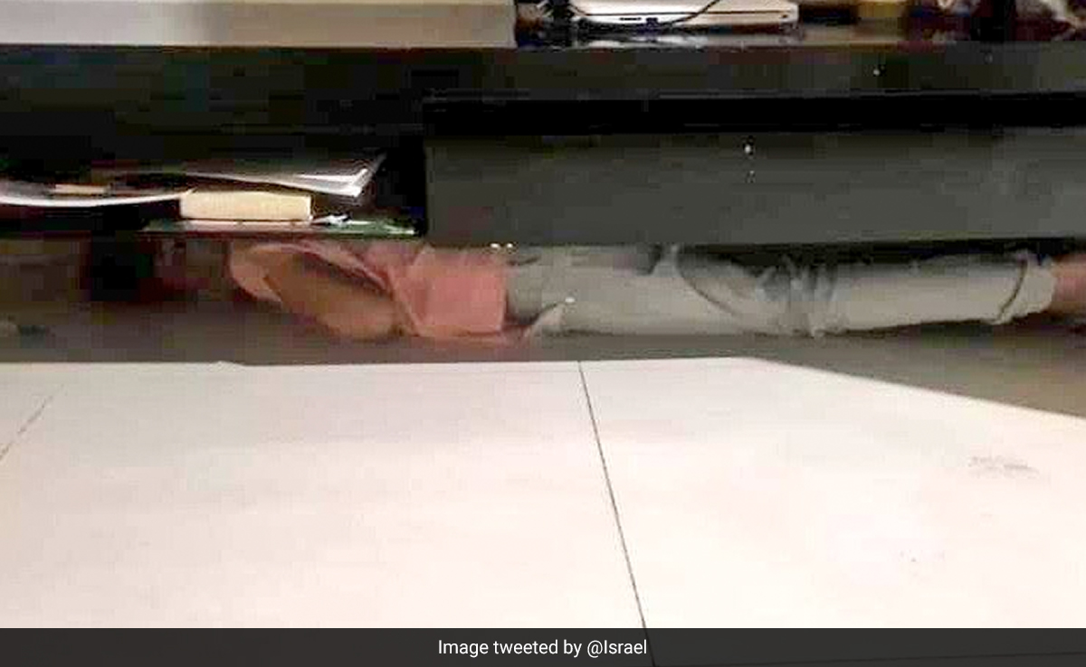Israel Shares Pic Of Traumatised Girl Who Can Only Sleep In Storage Unit After Hamas Attack
