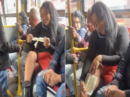 फोन पर बात करते करते चलती बस में लड़की ने की पैरों की वैक्सिंग, देखते ही देखते वायरल हुआ वीडियो फोन पर बात करते करते चलती बस में लड़की ने की पैरों की वैक्सिंग, देखते ही देखते वायरल हुआ वीडियो