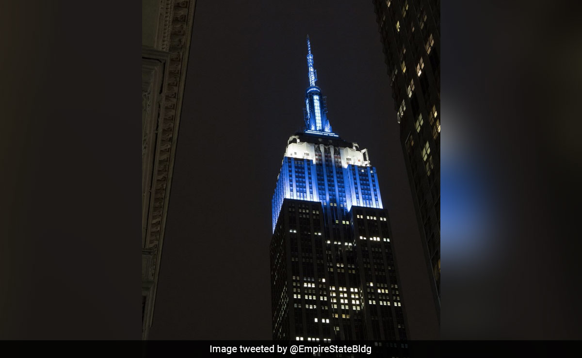 New York's Empire State Building Lights In Israel Colours To Express Solidarity