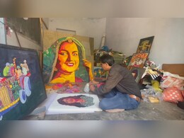 कपड़े की कतरन से अद्भूत चित्रकारी, शाहरुख-हरभजन भी कर चुके हैं इकबाल की तारीफ