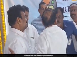Watch: His Bouquet Came Late, KCR's Minister Slaps Guard On Stage Watch: His Bouquet Came Late, KCR's Minister Slaps Guard On Stage