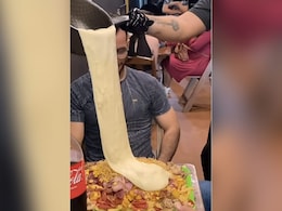Watch: Man Covers Dish With Liquid Cheese. Internet Calls It "Heart Attack"