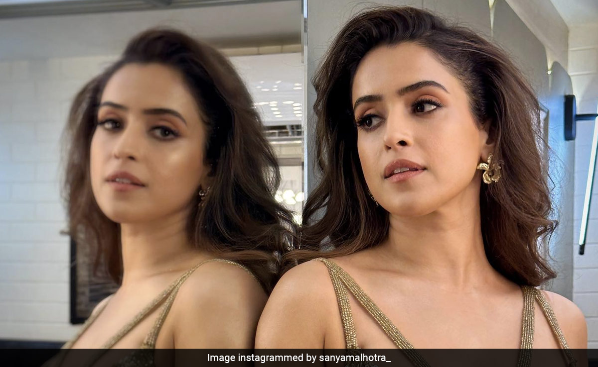 It Glows, It Glitters, It's Sanya Malhotra's Cutout Gown That Glimmers