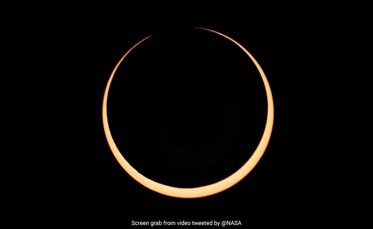Annular Solar Eclipse Is Underway. See First 'Ring Of Fire' Video