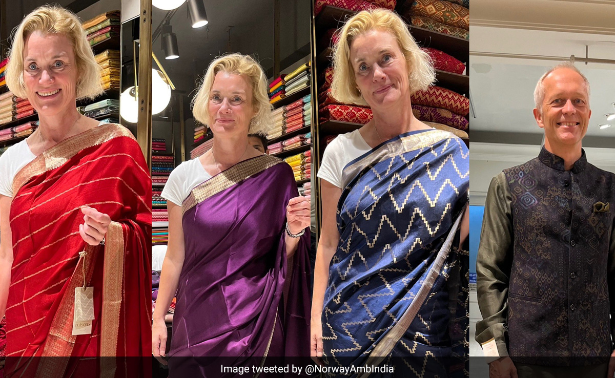 "Tough Choice": Norway Ambassador Buys First Saree For Diwali Celebrations