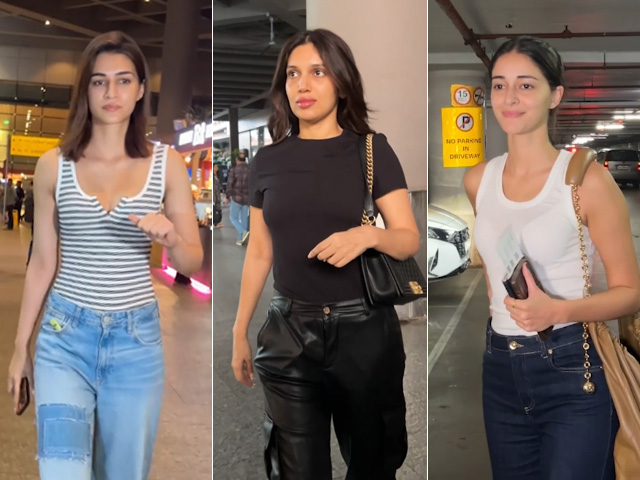 Kriti Sanon, Bhumi Pednekar And Ananya Panday Posed With Their Young Fans At The Airport