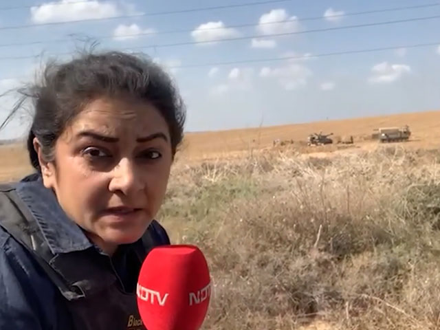 Visuals Of Heavily Armoured Combat Vehicles Lined Up Along Gaza Border