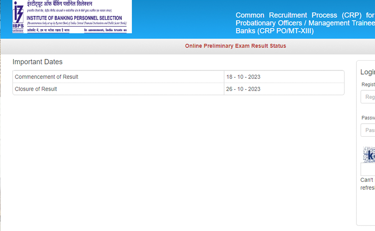 IBPS PO Prelims Result 2023 Declared, Check Steps To Access Scorecard