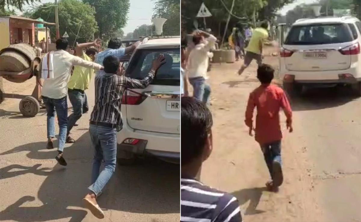 कामां में मंत्री जाहिदा खान का फिर विरोध, कांग्रेस पर्यवेक्षक और मंत्री के पति के सामने नारेबाजी, कार के शीशे तोड़े