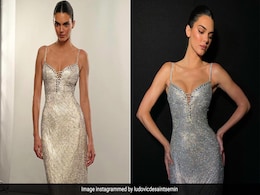 Kendall Jenner's Scintillating Silver Gown Was Made By Hand With Over 1.5 Lakh Swarovski Crystals For The L'Oreal Show Kendall Jenner's Scintillating Silver Gown Was Made By Hand With Over 1.5 Lakh Swarovski Crystals For The L'Oreal Show