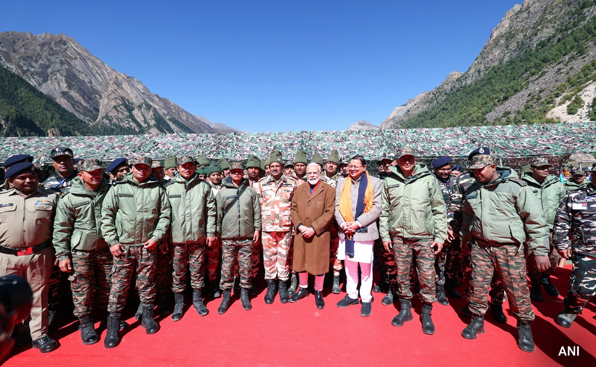 PM Modi Meets Locals, Indian-Tibetan Border Police Personnel In Uttarakhand
