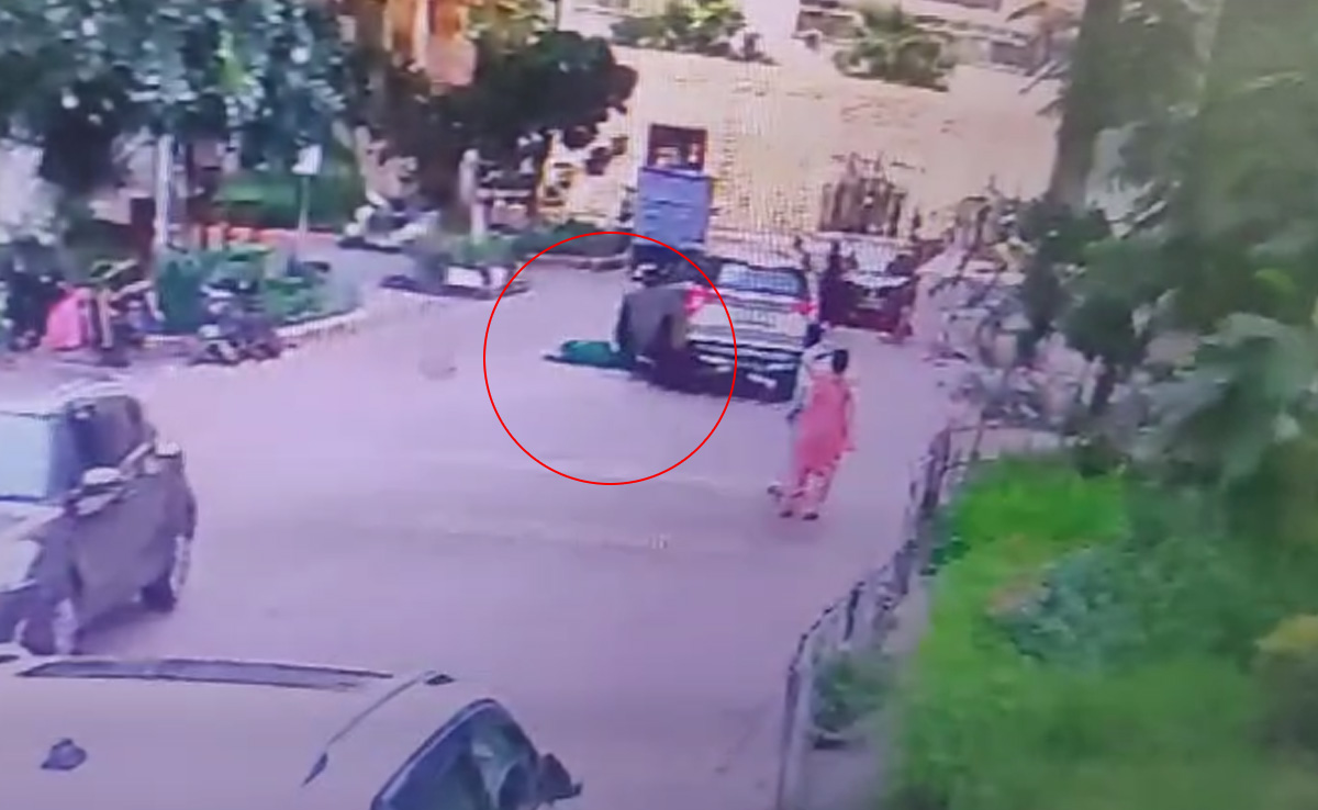 Video: Elderly Woman Run Over By SUV Inside Noida Housing Complex