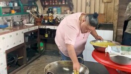 Watch: Temjen Imna Along Makes And Relishes Yummy Vada Pav, Internet Approves