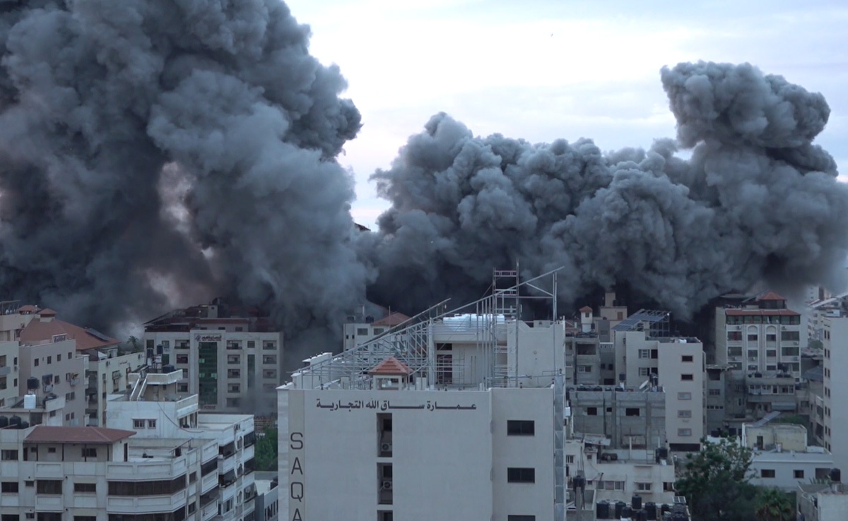 Video: Gaza Shopping Centre Flattened In Massive Israel Counterattack
