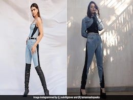 Both Kriti Sanon And Tamannaah Bhatia In Denim Looks From Mugler. Who Wore It Better? Both Kriti Sanon And Tamannaah Bhatia In Denim Looks From Mugler. Who Wore It Better?