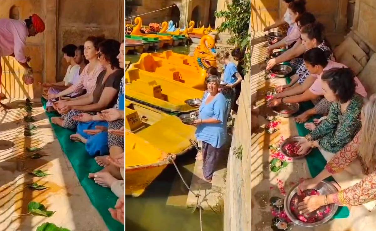 ऐसा पहली बार! सनातन धर्म से प्रभावित होकर 16 फ्रांसीसी महिलाओं ने जैसलमेर में किया पूर्वजों का श्राद्ध