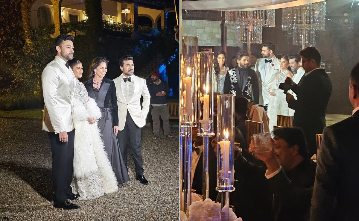 Viral: Ram Charan, Allu Arjun At Varun Tej-Lavanya Tripathi's Cocktail Night