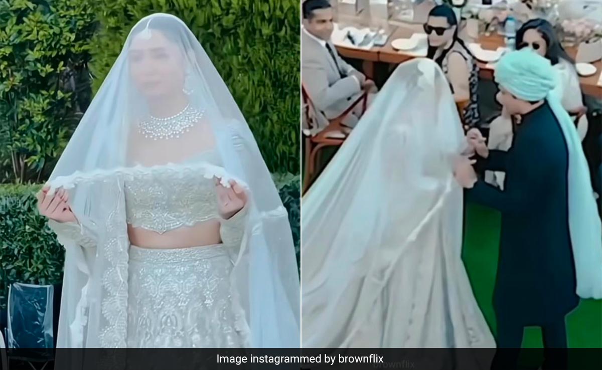 Mahira Khan Made For A Fairytale Bride In A Gorgeous Embroidered Faraz Manan Wedding <i>Lehenga</i>
