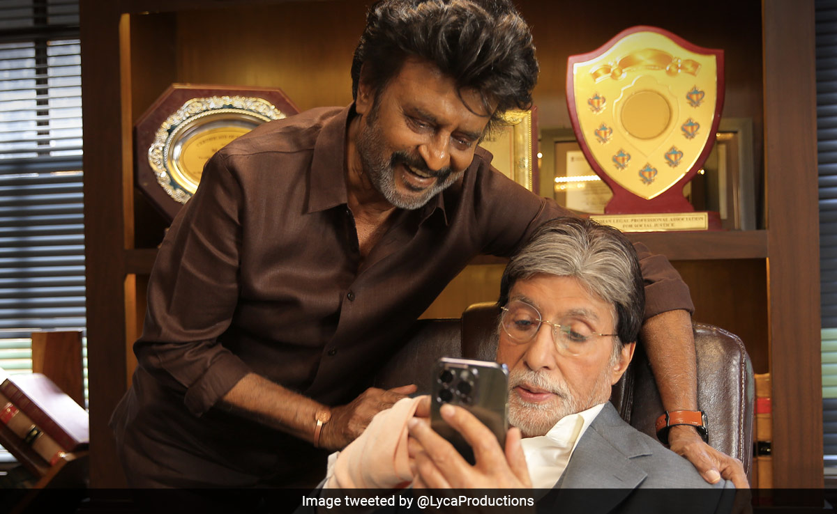 Rajinikanth And Amitabh Bachchan In A BTS Pic From <i>Thalaivar 170</i>