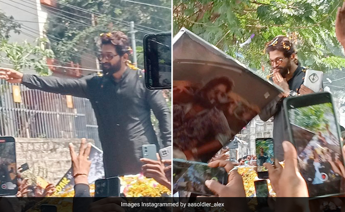 Allu Arjun's Big, Fat Welcome From Fans In Hyderabad After His National Award Win