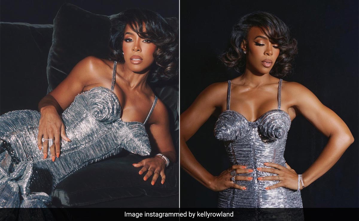 Kelly Rowland's Silver Conical Dress Makes A Piercing Entry On The Red Carpet