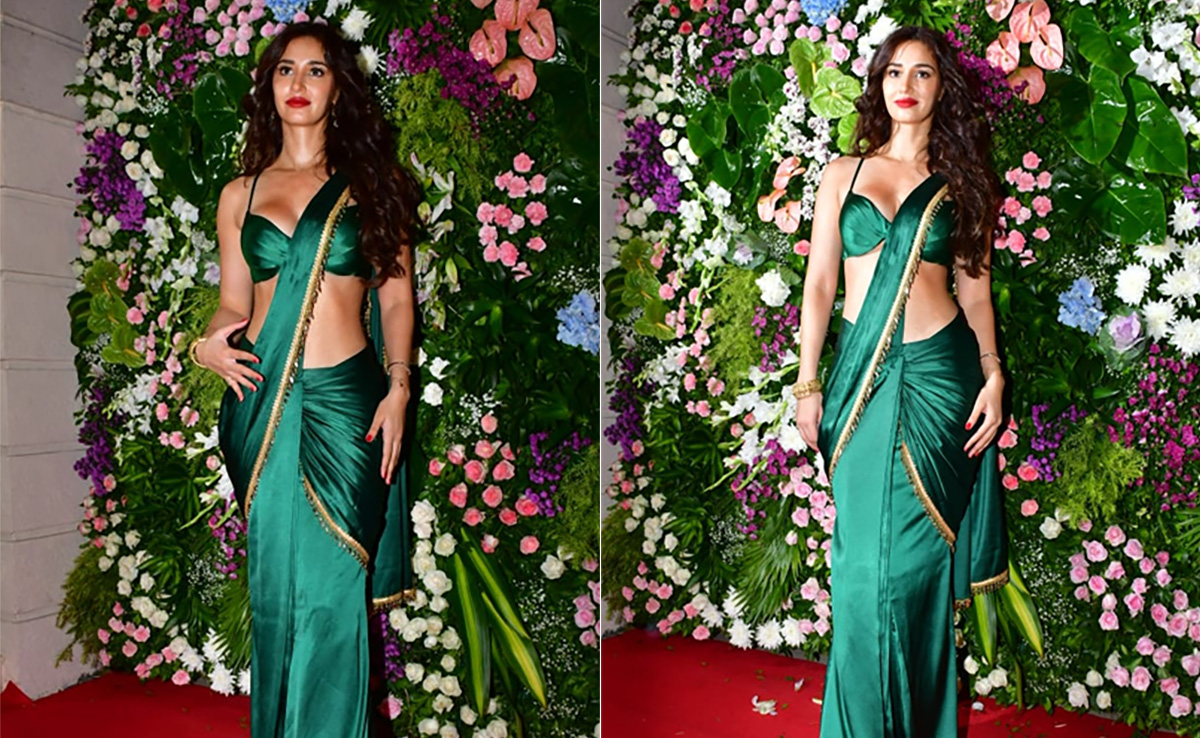 Now In Green, We're Just Keeping Up With Disha Patani's Fabulously Festive <i>Sarees</i>