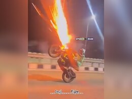 Video: Tamil Nadu Biker In Trouble For Viral Stunt With Firecrackers
