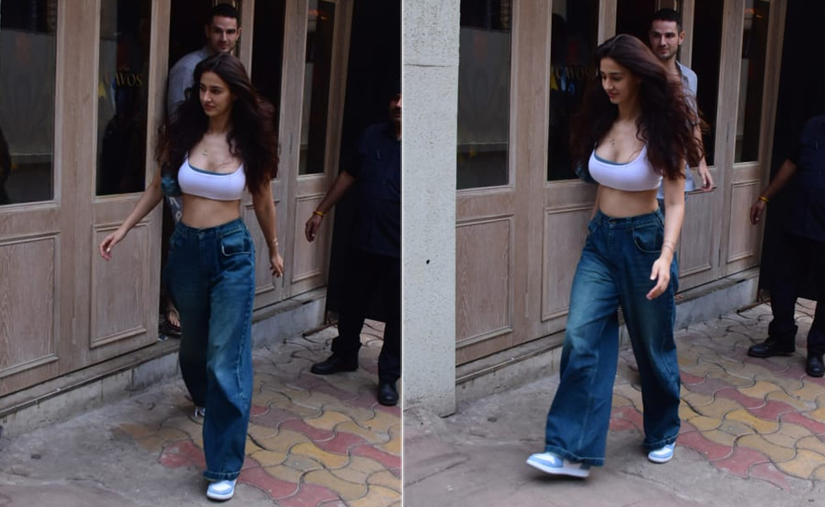 Disha Patani's White Crop And Jeans Take Basics Out For A Stylish Spin
