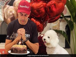 Kartik Aaryan's Birthday Look Was Uber Casual But Still Cool In A Red Snapback Cap And Printed T-Shirt Kartik Aaryan's Birthday Look Was Uber Casual But Still Cool In A Red Snapback Cap And Printed T-Shirt