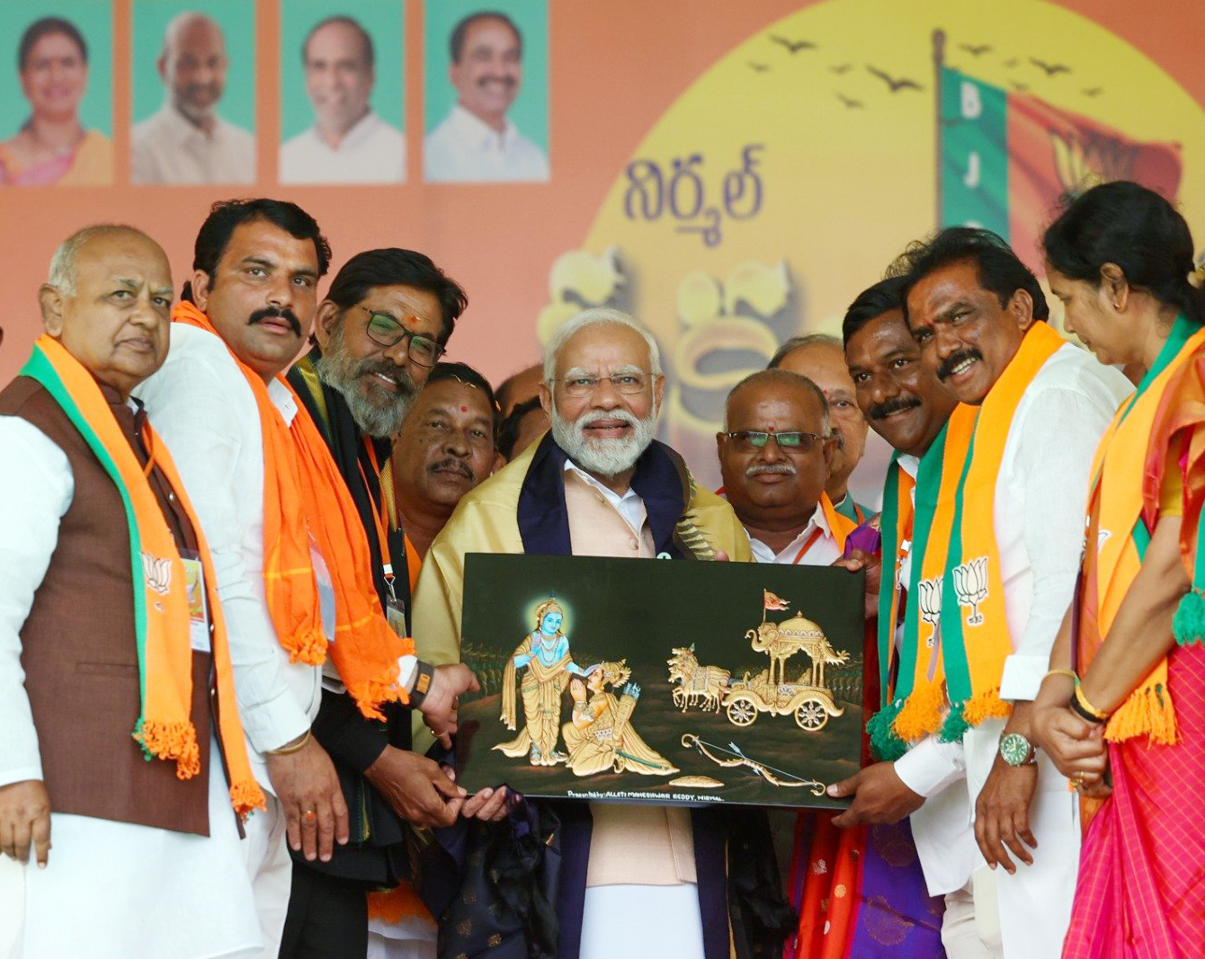 Video: PM Pauses Telangana Rally Speech To Ask People To Climb Down Towers