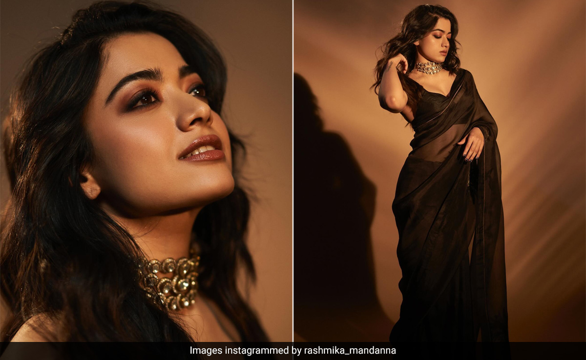 Rashmika Mandanna's Black <i>Saree</i> Would Be Our Pick Over Any Chic Little Black Dress
