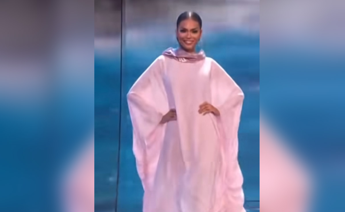 Erica Robin In A Muted Pink Burkini Made A Stylishly Strong Move At Miss Universe 2023