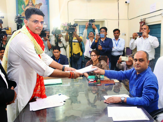 Sachin Pilot Files Nomination From Rajasthan's Tonk