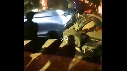 Video: Sedan Twisted, Four In Hospital After BMW Crashes In South Delhi