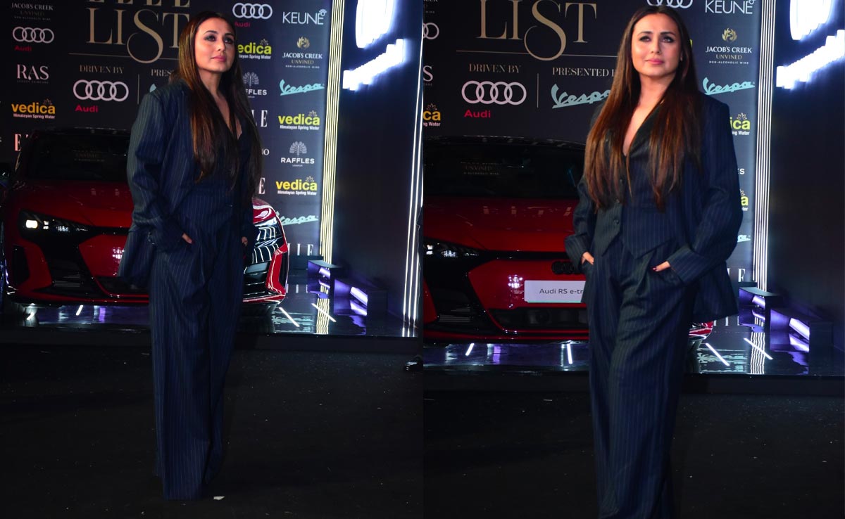 Rani Mukerji Turned This Red Carpet Into A Boardroom Runway In A Power-Packed Pinstriped Pantsuit