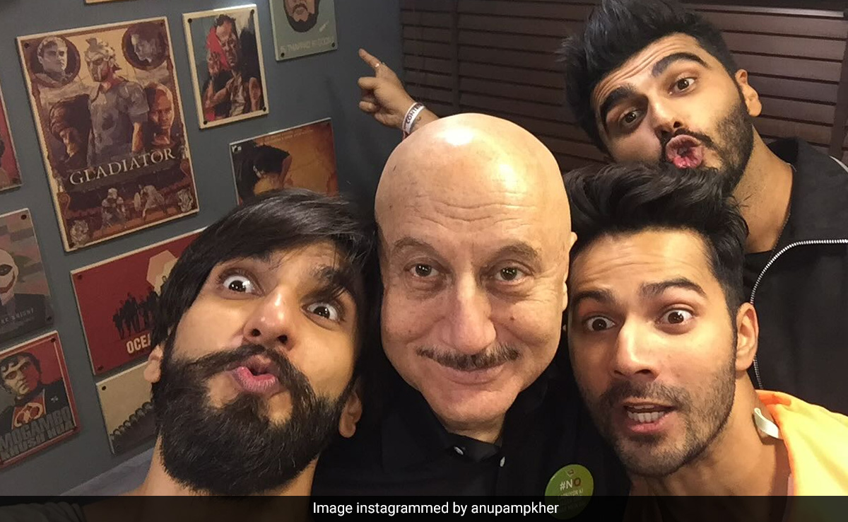 Anupam Kher's Throwback Gold Featuring Ranveer Singh, Arjun Kapoor And Varun Dhawan