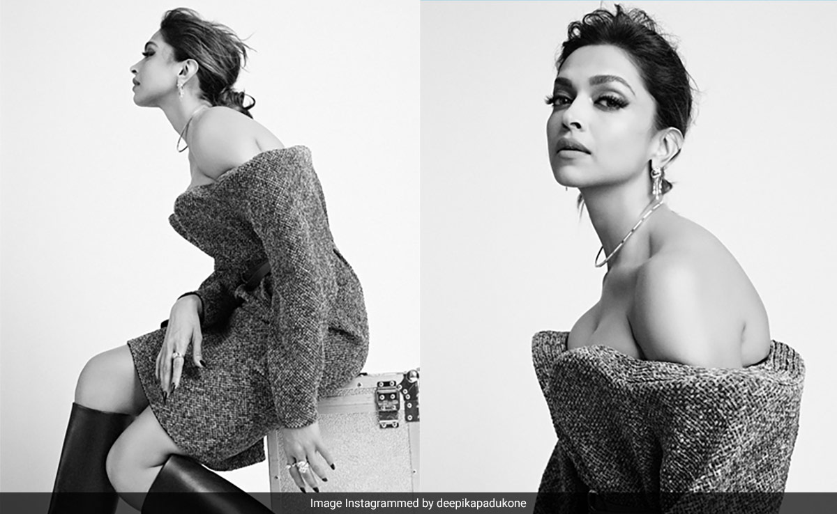 Deepika Padukone In A Cold Shoulder Louis Vuitton Dress With Boots Welcomes Autumn Most Fabulously