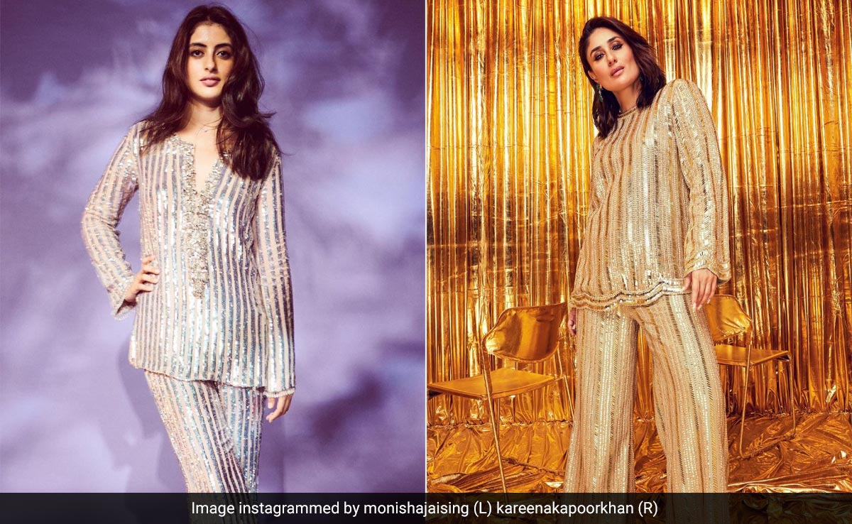 Kareena Kapoor And Navya Nanda Dazzle In Near-Identical Shimmery Co-Ord Sets At The Same Event